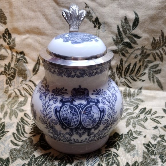 🎬Vintage🎬 Original Modell Alt Tettau-Royal-Anno 1800 Pewter Lidded Stein - Picture 2 of 8